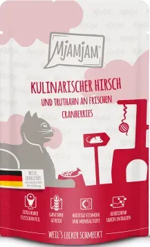 Katzen - Nassfutter MJAMJAM Cat Adult Hirsch & Truthahn