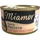 Miamor 24 x 85g Pastete Geflügelleber Miamor getreidefreies Katzenfutter nass