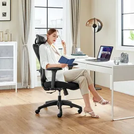 Songmics Bürostuhl Textil schwarz