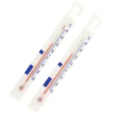 Fm Professional 21824 Kühlschrank-Thermometer, Gefrierschrank-Thermometer, 2 Stück, Kunststoff, weiß, 15,5 x 1,7 x 0,6 cm