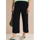 Cecil Jerseyhose High Waist Wide Leg Schwarz XXL