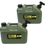 FATBOX Water Carrier Wasserkanister - HDPE, Lebensmittelecht, Ideal für Camping und Angeln (10 Liter (2er Pack))
