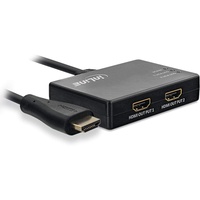 InLine InLine® HDMI Splitter/Verteiler, 2-Fach, 4K/60Hz, mit integriertem Kabel