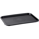 APS Fast Food-Tablett, bruchsicheres und spülmaschinenfestes Serviertablett, Made in Germany, 45 x 35,5 cm, Höhe 2 cm, schwarz