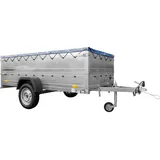 Einachsanhänger auf Federn 264x125 UNITRAILER GARDEN 264/R KIPP mit BIS-Seiten, H-0-Rahmen und blauer Plane