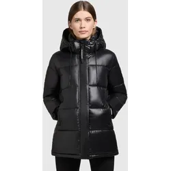 Steppjacke KHUJO "WORD3 SATIN", Damen, Gr. L (40), schwarz, Web, Steppware, Obermaterial: 100% Nylon. Futter: 100% Nylon. Wattierung: 100% Polyester, unifarben, modisch, Langarm, Jacken