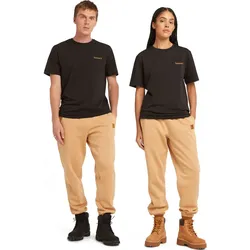Timberland Mens Small Linear Logo Print Tee black S