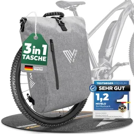 MIVELO 3in1 Fahrradtasche silberfarben