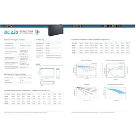 Ective DC 230 GEL Slim 12V Versorgungsbatterie 230Ah