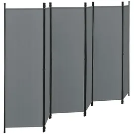 [en.casa] Sichtschutz Stellwand Spanische Wand Dunkelgrau