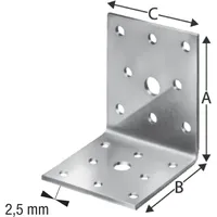 Simposon Simpson Winkelverbinder AC 35350, - 50x50x35mm feuerverzinkt