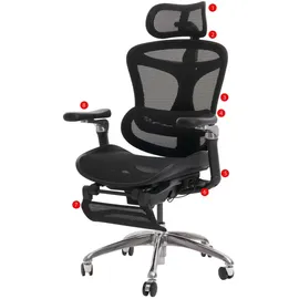 SIHOO Bürostuhl Kunstleder Schwarz