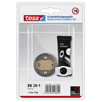 Tesa Power Kit Adapter-Set BK20, selbstklebendes Ersatzteil-Set, Zamak-Ring, Durchmesser 41mm, Höhe 8mm