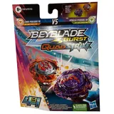 Hasbro Beyblade Burst QuadStrike Dual Pack 2 x Wettkampfkreisel Ambush Nyddhog N8 und Chain Poseidon P8
