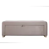 vente-unique Sitzbank Capino Samt Taupe 130 x 42 x 46 cm