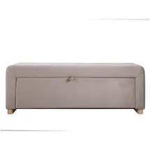 vente-unique Sitzbank Capino Samt Taupe 130 x 42 x 46 cm