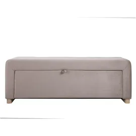 vente-unique Sitzbank Capino Samt Taupe 130 x 42 x 46 cm