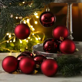 MARELIDA Christbaumkugeln - Weihnachtbaumskugeln - bruchfest - D: 6cm - glänzend/matt - ...