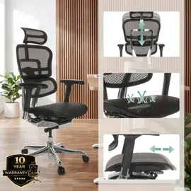HJH Office Ergohuman GEN2 Netzstoff Schwarz