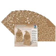 Ursus Kraftpapier Weihnachten Origami 15 cm x 15 cm 100 Stück braun