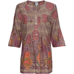 Baumwoll-Bluse, Druck schilf, 36