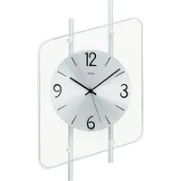 AMS Funkwanduhr AMS, silber (silberfarben), Wanduhren, Damen, B/H/L: 25cm