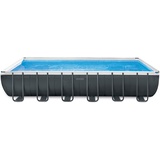 Intex Ultra Frame Rectangular Pool Set, blau/grau, 732 x 366 x 132 cm, 31,81 L, 28362GN