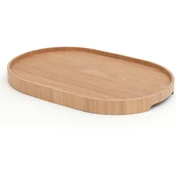Bosign Tablett M oval Weidenholz mit Anti-Rutsch-Beschichtung