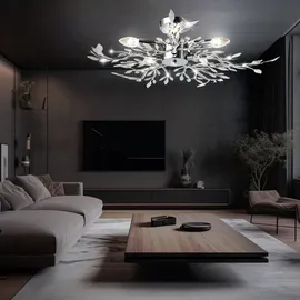 GLOBO Blätterlampe 5x E14 rund chrom
