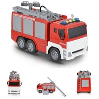 Moni Spielzeug Feuerwehrauto Löschschlauch 1:12 WY850A Musik- und Lichteffekte