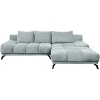 Hom`in Ecksofa, Türkis, Textil, 5-Sitzer, Füllung: Schaumstoff, Ottomane rechts, L-Form, 290x182 cm, Stoffauswahl, seitenverkehrt erhältlich, Schlafen auf Sitzhöhe, Wohnzimmer, Sofas & Couches, Wohnlandschaften, Ecksofas