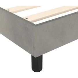 vidaXL Boxspringbett 90 x 200 cm Hellgrau