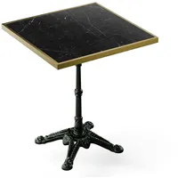 Blumfeldt Patras Lux Bistrotisch Marmortischplatte 60 x 60cm Gusseiserner