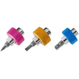 Mesee 3 Stück 2 in 1 Mini Finger-Ratsche Set, Handflächen-Ratschenschlüssel, Daumenrad Ratschenschlüssel, 1/4" Antrieb Daumenrad Schlüssel mit Schlitz Phillips Drive Bit Hexagon Bit Erweiterung
