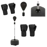 HOOK FIGHTING Shadow Boxset | Verstellbarer Standboxsack mit Federmechanismus & 10 oz Handschuhen | Trainingsausrüstung für Boxen, Kickboxen & Fitness