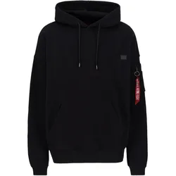 Hoodie ALPHA INDUSTRIES "Alpha Industries Men - Hoodies Alpha Essentials RL Hoodie", Herren, Gr. 2XL, schwarz, Obermaterial: 70% Baumwolle, 30% Polyester, Sweatshirts