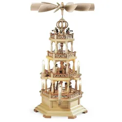 Müller Pyramide Heilige Geschichte mit Engel 3-stöckig elektrisch 64 cm