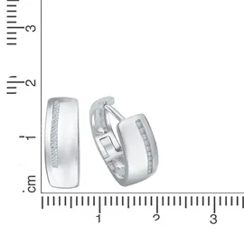 VIVANCE Creolen VIVANCE Silber rhodiniert mit Zirkonia 925  one-size
