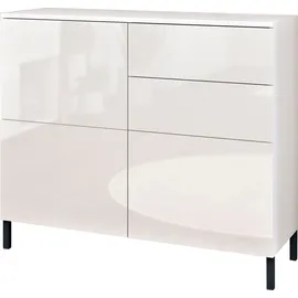 borchardt Möbel Haama 93 x 80 x 35 cm weiß hochglanz / weiß