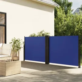 furnicato Seitenmarkise 140 x 600 cm Blau Polyester