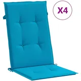 vidaXL Gartenstuhlauflagen 4 Stk. Blau 120x50x3cm Stoff