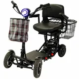urban hopper E-Motorroller Elektro Seniorenmobil 4-Rad Faltbar Schwarz