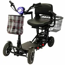 urban hopper E-Motorroller Elektro Seniorenmobil 4-Rad Faltbar Schwarz