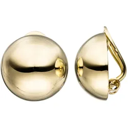 Paar Ohrclips JOBO, gold (gelbgold 333), Ohrringe, Damen, Gelbgold 333, rund 333 Gold