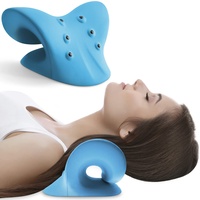 Anzorhal Nacken Massagegerät Nacken-Schulter-Massage Kissen Cervical Traktion Gerät Schmerzlinderung Kopf Hals für Nackenschmerzen Kopfschmerzen Magnettherapie (Blau)