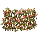 vidaXL Rankgitter mit Künstlichem Efeu 180 x 20 cm Rosa