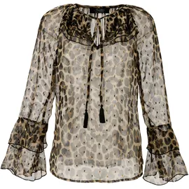 Aniston SELECTED Chiffonbluse Animal-Print beige/schwarz 40