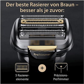 Braun Series 9 Pro+ 9510S Rasierer Schwarz (Active Quattro Head, Reinigungsstation: Nein)