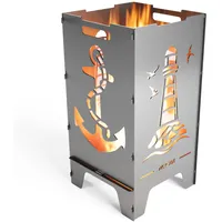 MOCAVI Edelstahl Feuertonne Maritim 73 cm | 3 mm V2A