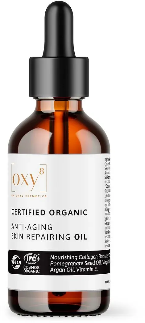 oxy8 Naturkosmetik Anti-Aging Skin Repairing OIL – Gesichtsöl. Repariert & glättet. Verhindert Akne. Öl 30 ml Unisex